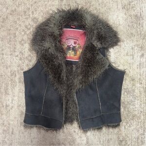 Faux Fur Trimmed Vest